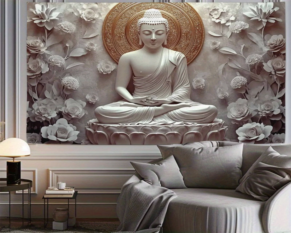 3D Wallpaper Glowing Serene Buddha III SKU# WAL0749
